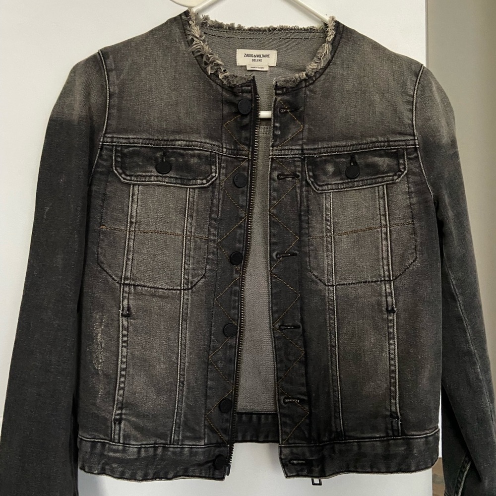 Zadig and Voltaire Cropped Denim Jacket